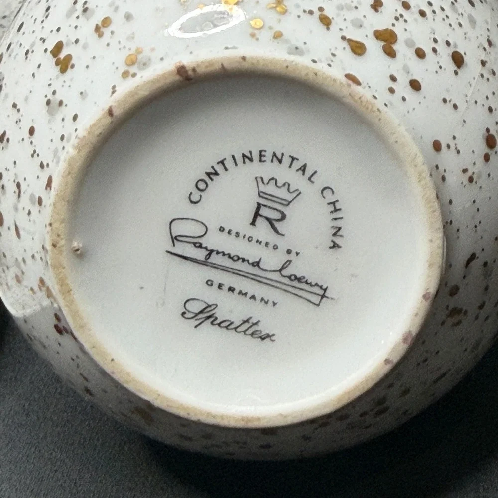 Vintage 1950s Raymond Loewy Rosenthal Continental China Spatter Coffee Set 14pc